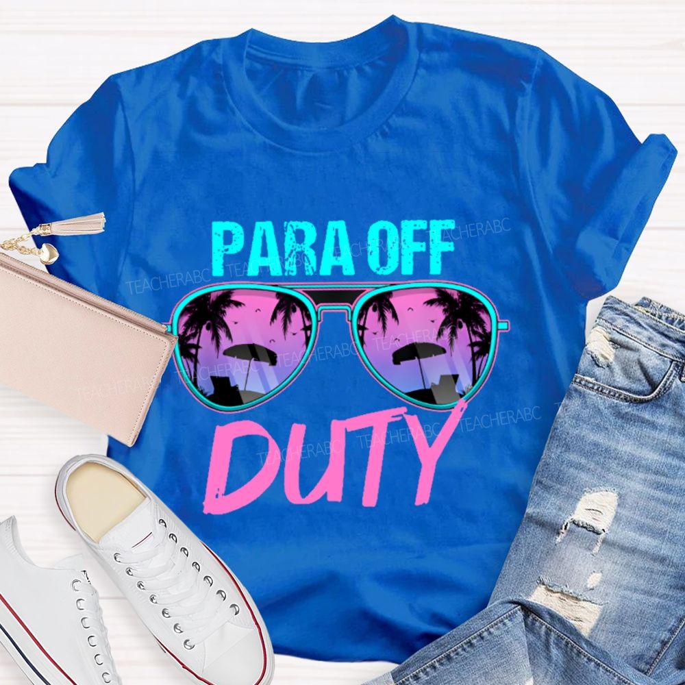 Para Off Duty Pattern Teacher T-shirt