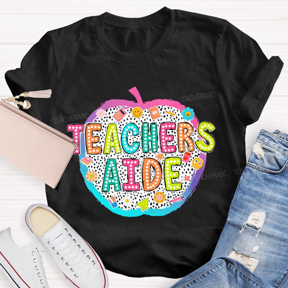 Teachers Aide Pattern Teacher T-shirt