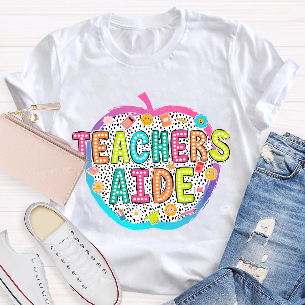 Teachers Aide Pattern Teacher T-shirt