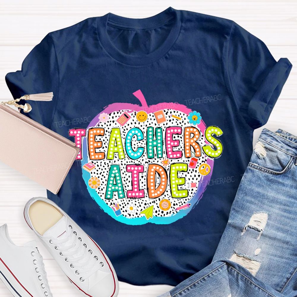 Teachers Aide Pattern Teacher T-shirt