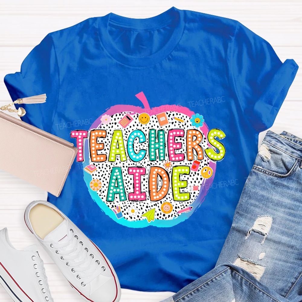 Teachers Aide Pattern Teacher T-shirt