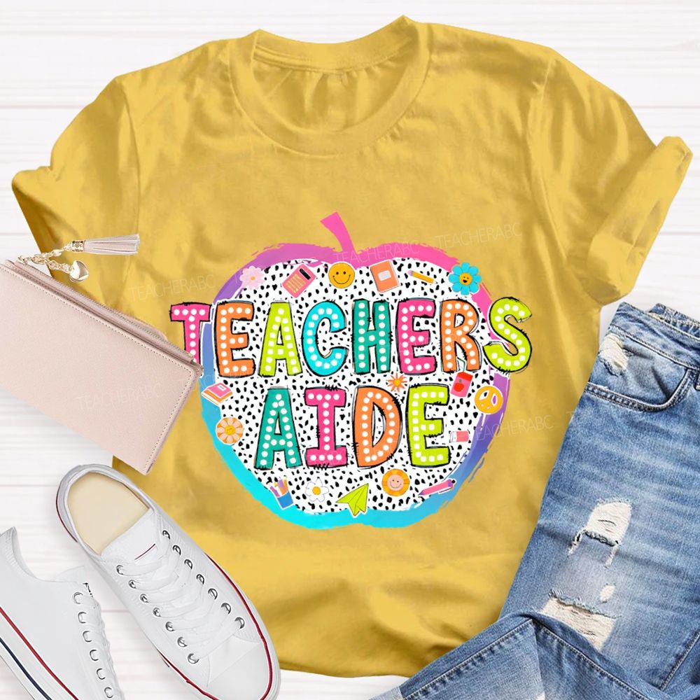 Teachers Aide Pattern Teacher T-shirt