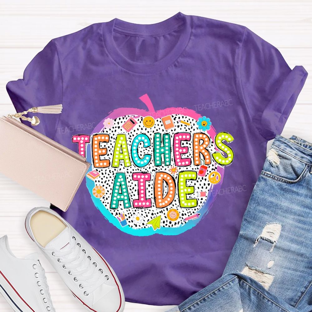 Teachers Aide Pattern Teacher T-shirt