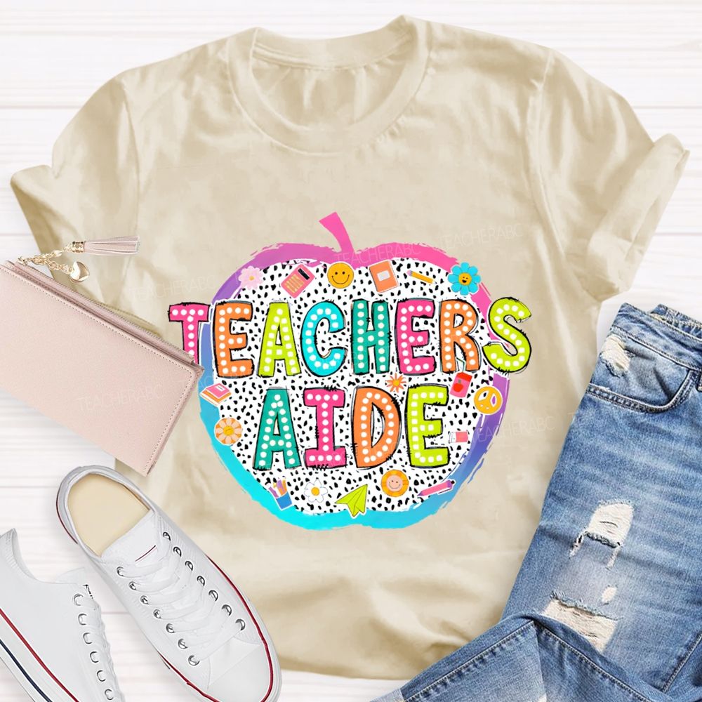 Teachers Aide Pattern Teacher T-shirt