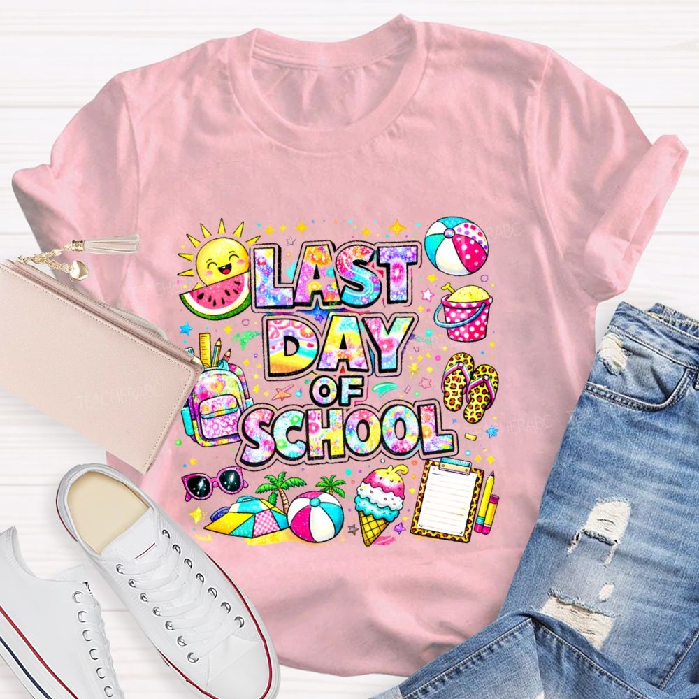 Last Day Of School Star Shape Teacher T-shirt