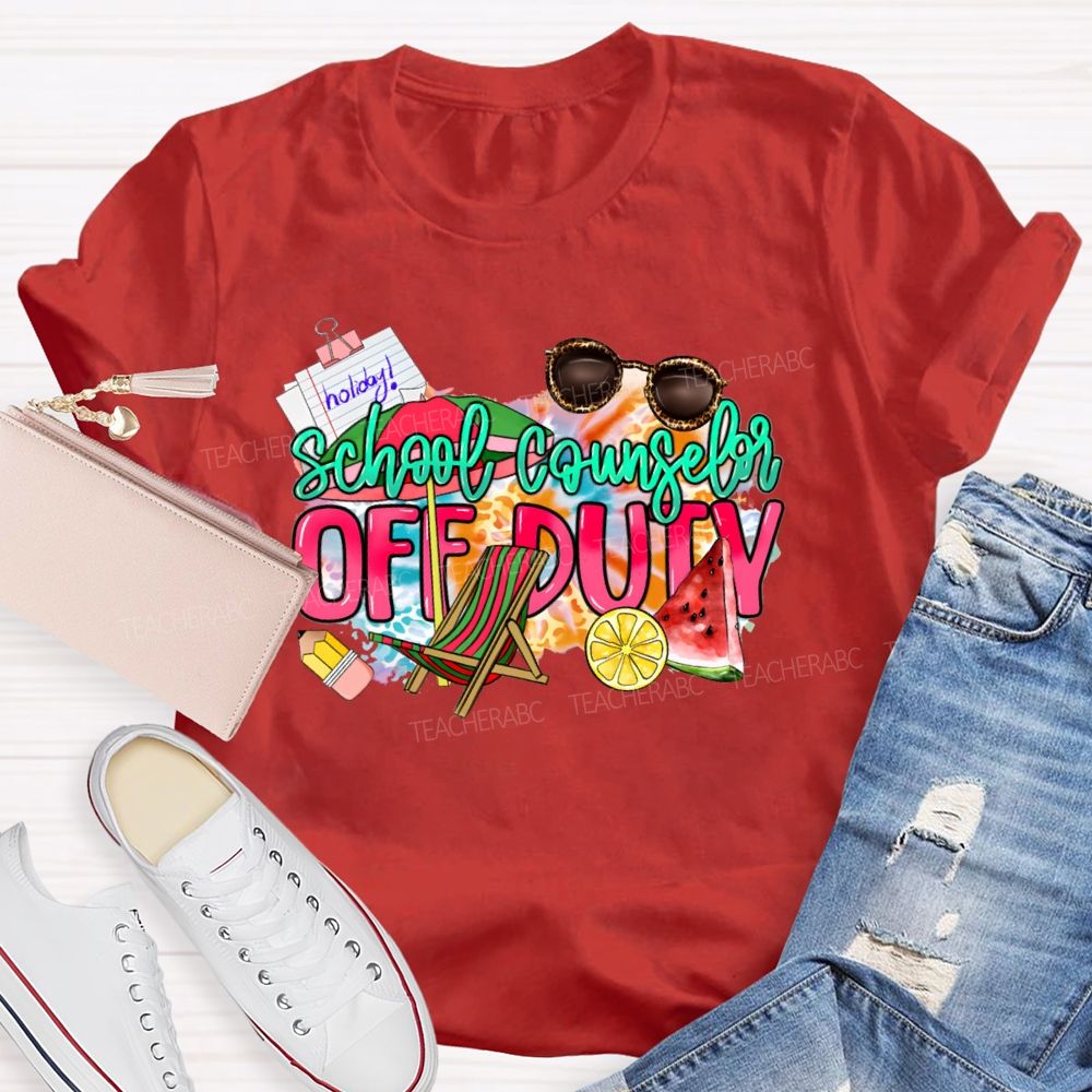 School Counselor Off Duty Teacher T-shirt