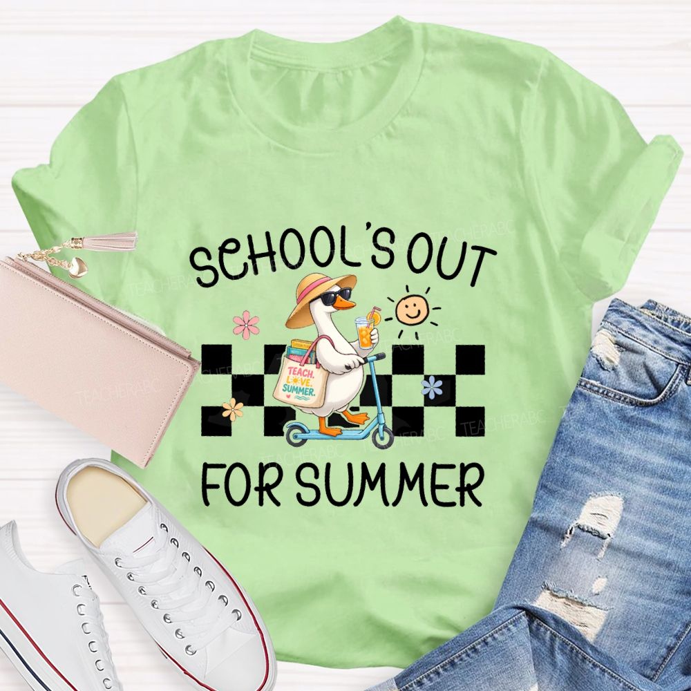 School'S Out For Summer And Teach Love Summer Teacher T-shirt