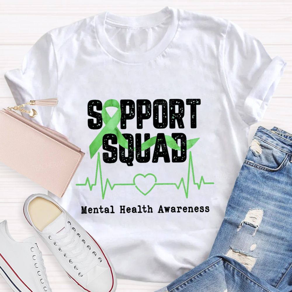 Support Squad Mental Health Awareness Teacher T-shirt