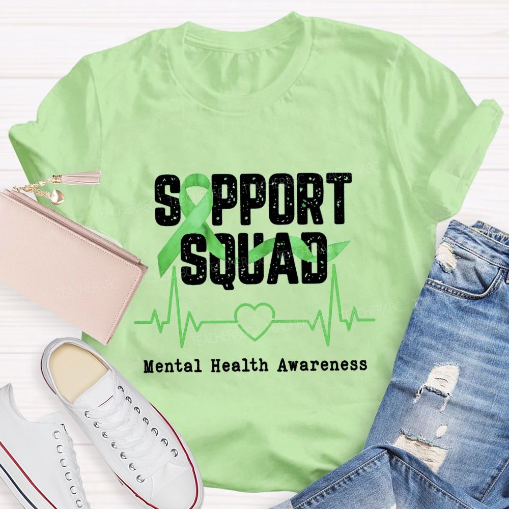 Support Squad Mental Health Awareness Teacher T-shirt