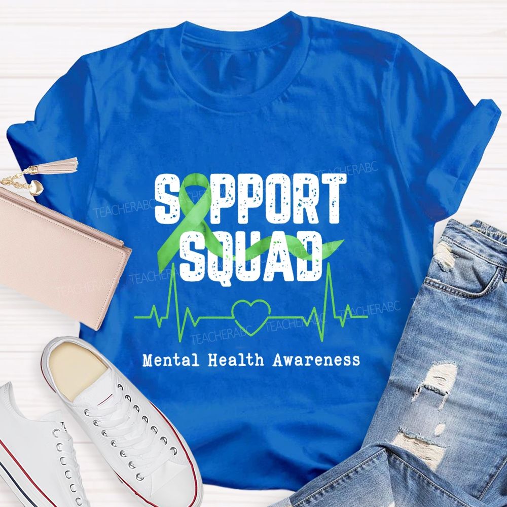 Support Squad Mental Health Awareness Teacher T-shirt