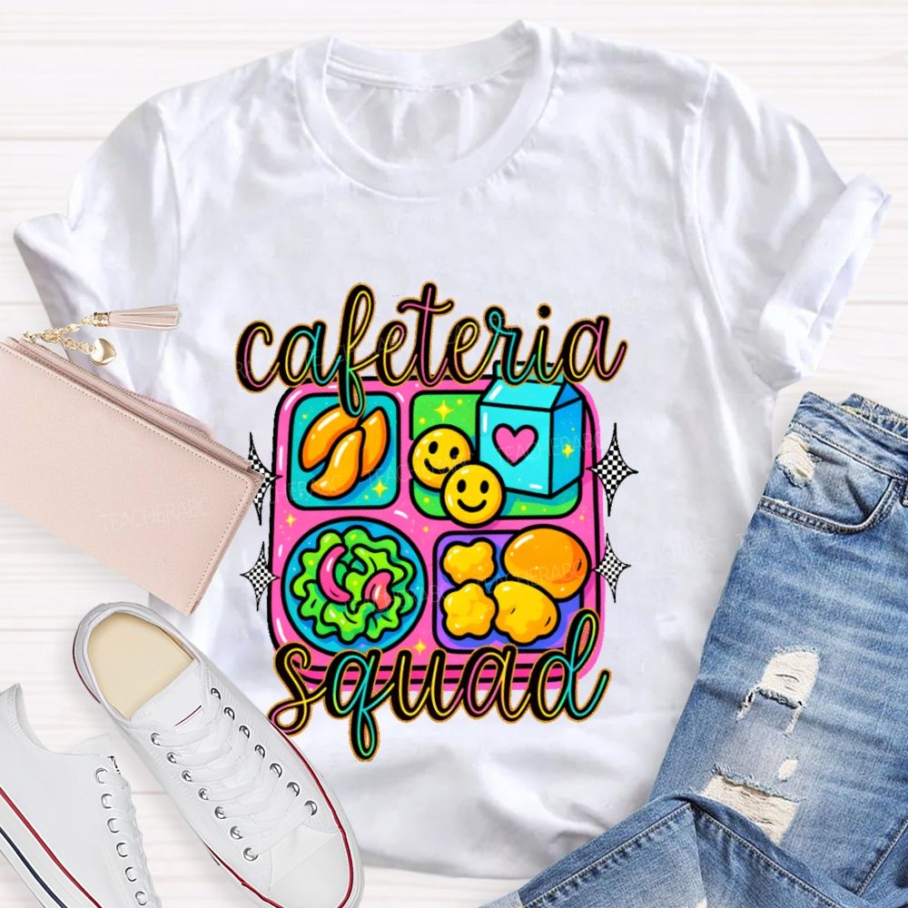 Cafeteria Squad Graphics Teacher T-shirt