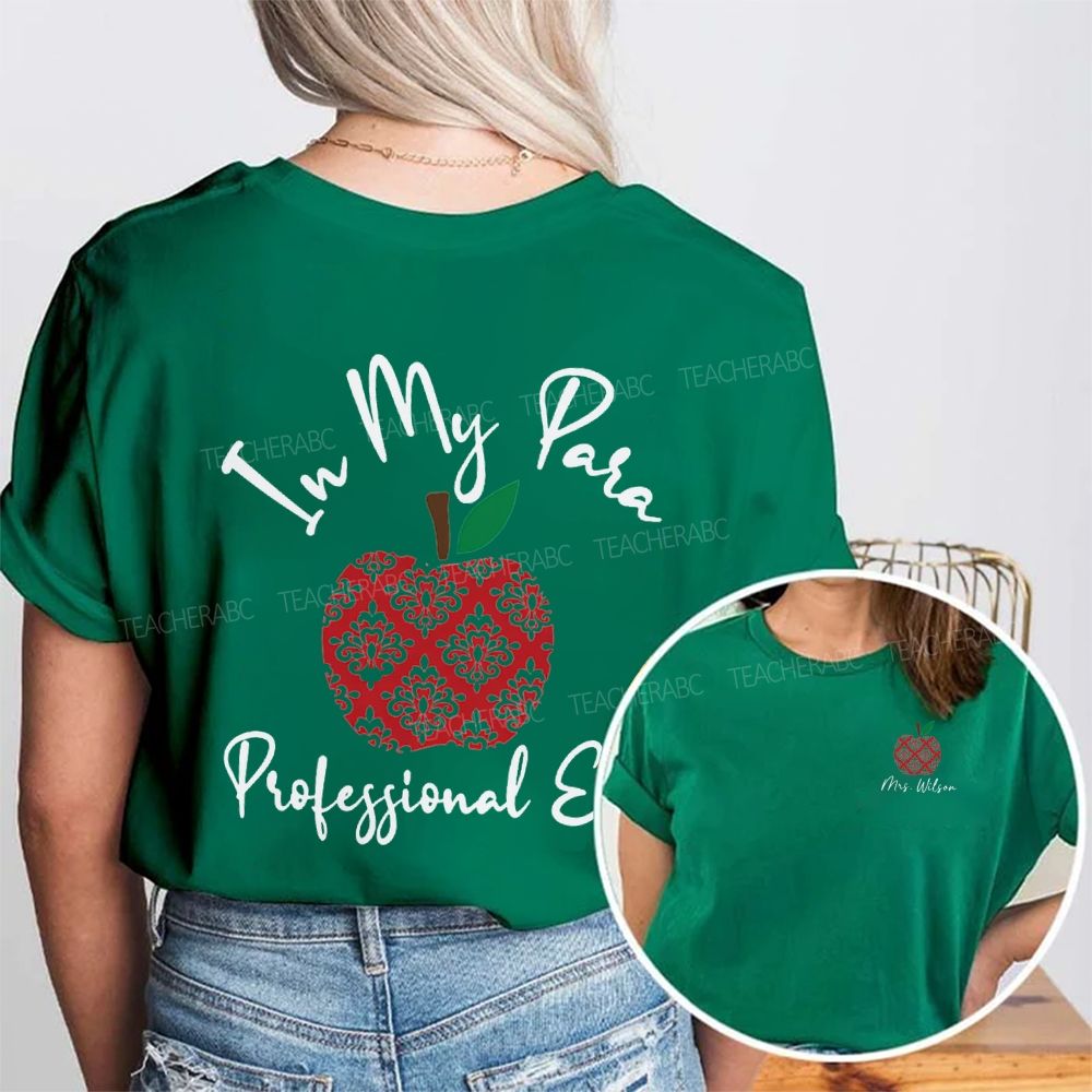 Personalized Name In My Paraprofessional Era Double Printed T-shirt