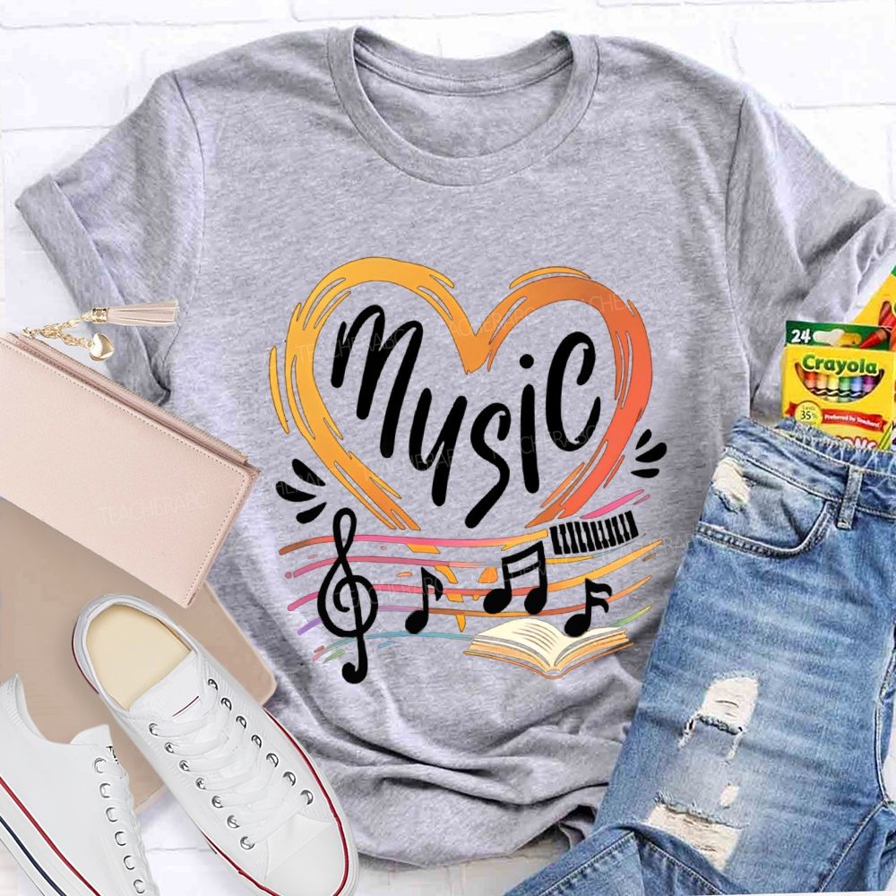 Music With Heart Books Teacher T-Shirt