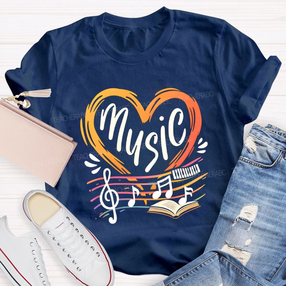Music With Heart Books Teacher T-Shirt