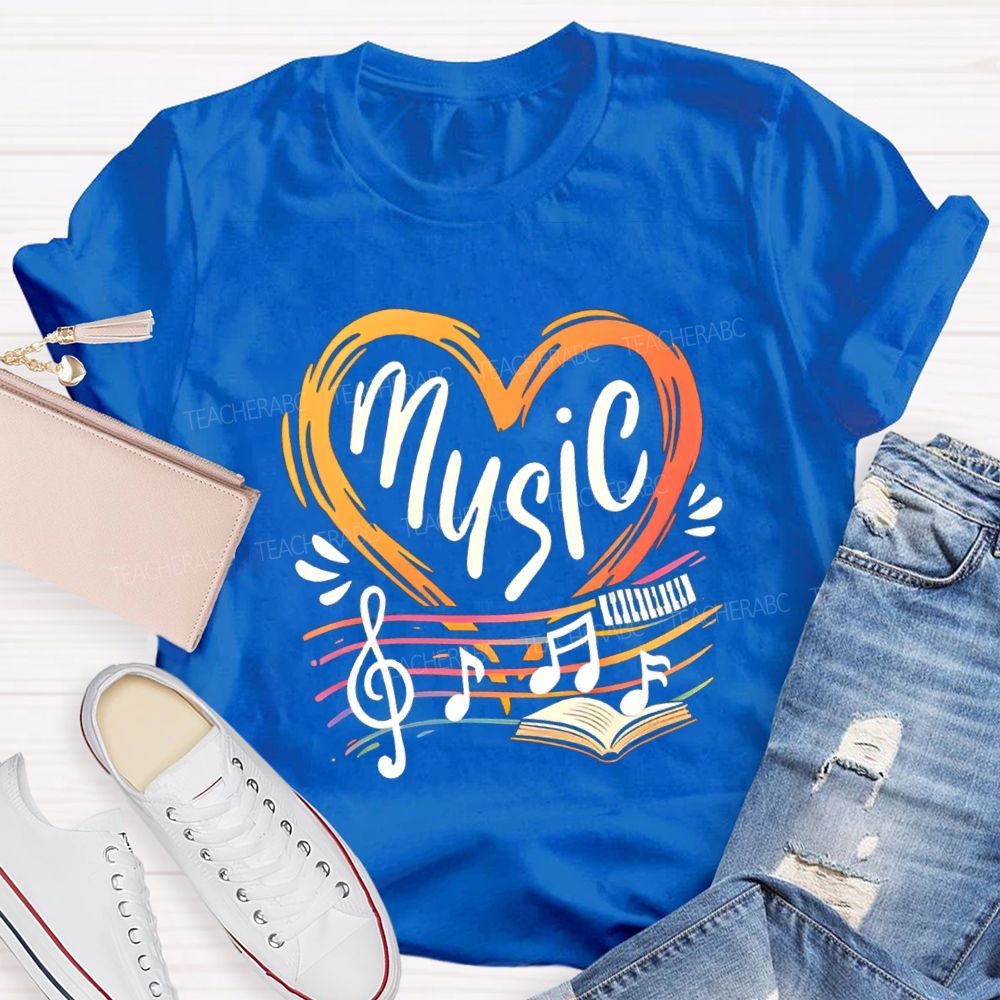 Music With Heart Books Teacher T-Shirt