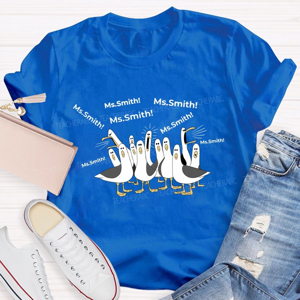 Personalized Name Goose Teacher T-shirt