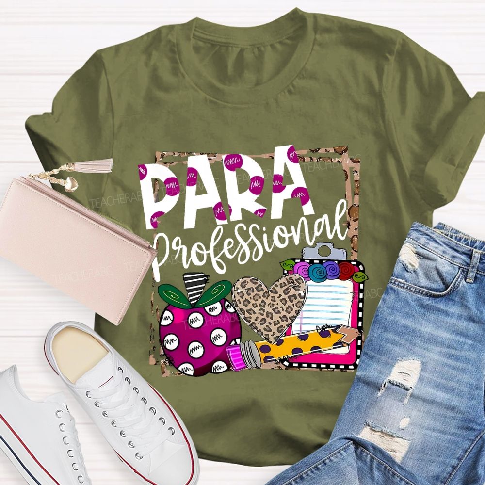 Para Professional Letters Graphic Teacher T-shirt