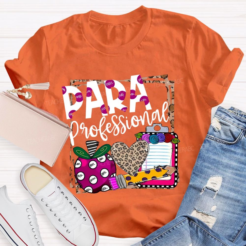 Para Professional Letters Graphic Teacher T-shirt