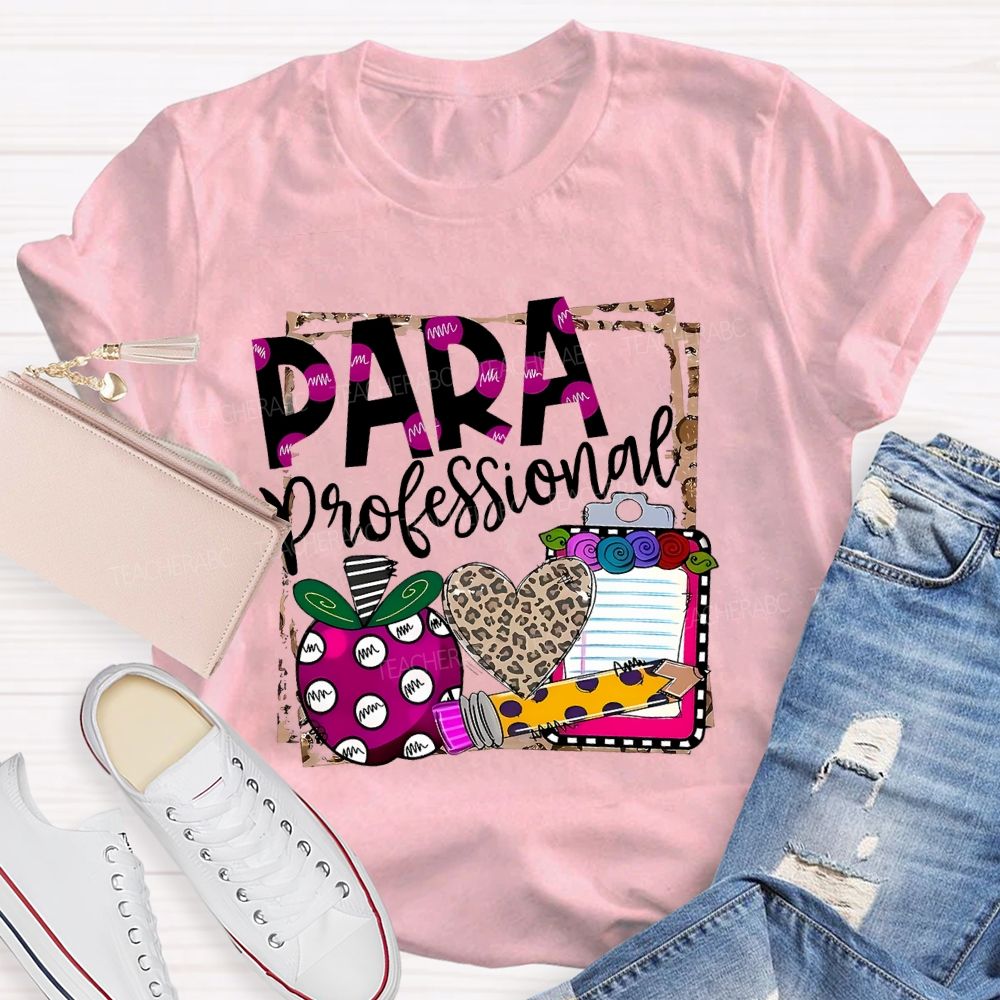 Para Professional Letters Graphic Teacher T-shirt