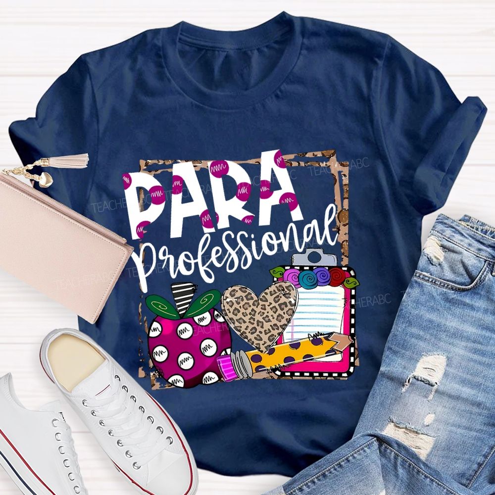 Para Professional Letters Graphic Teacher T-shirt