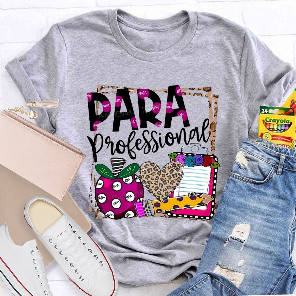 Para Professional Letters Graphic Teacher T-shirt