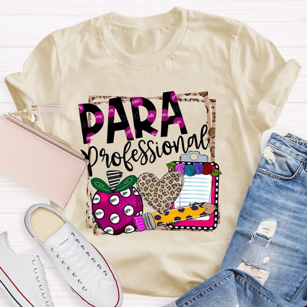 Para Professional Letters Graphic Teacher T-shirt