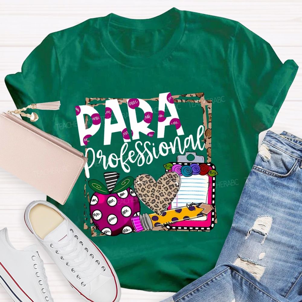 Para Professional Letters Graphic Teacher T-shirt