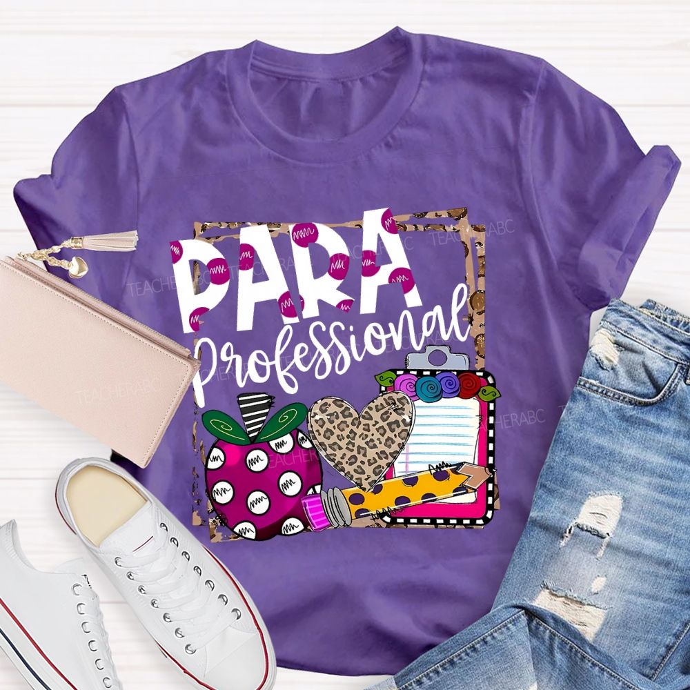 Para Professional Letters Graphic Teacher T-shirt