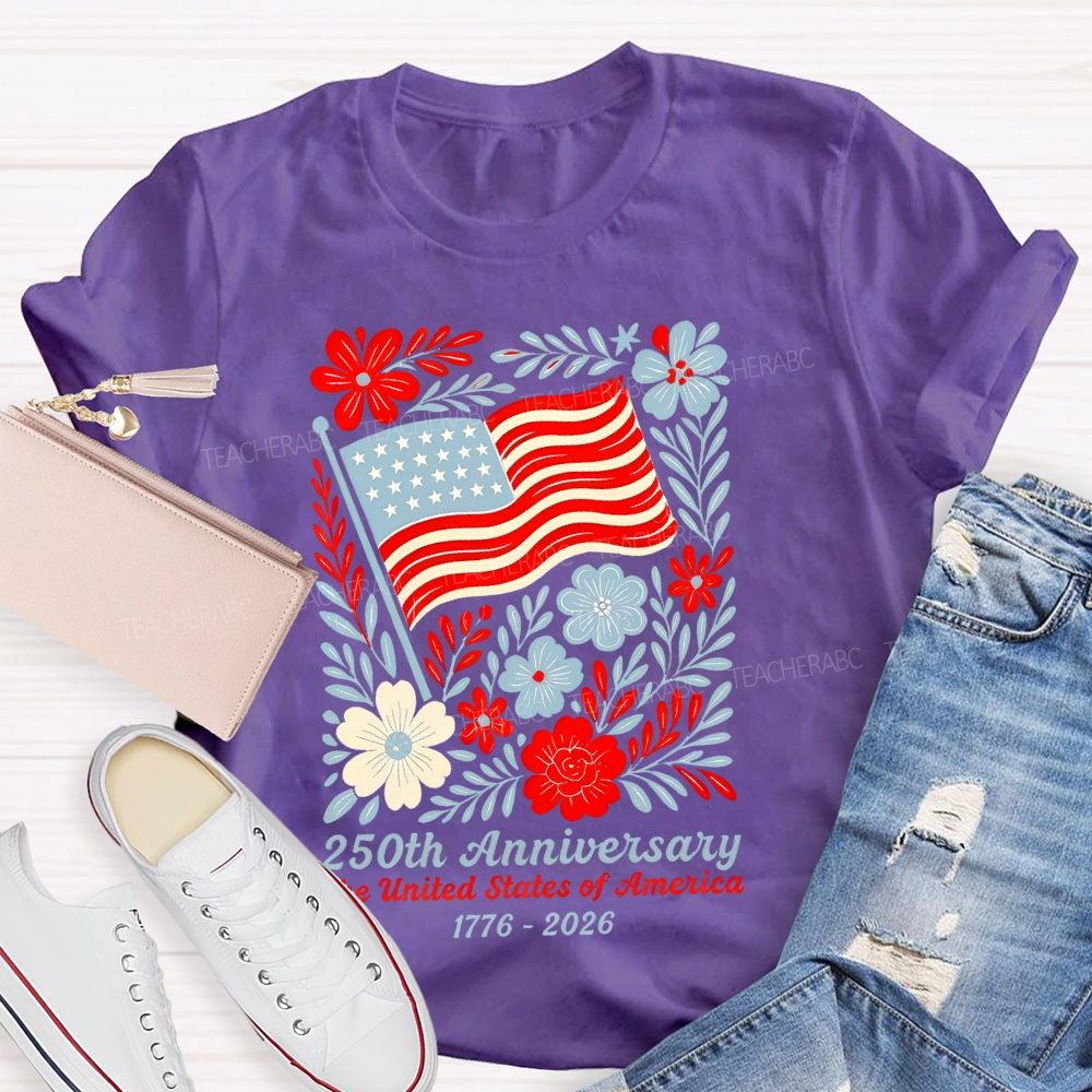 250th Anniversary The United States Of America Graphics Teacher T-shirt