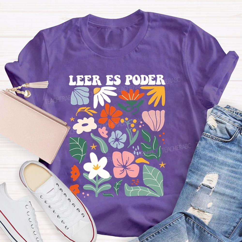 leer Es Poder Spanish Teacher T-shirt