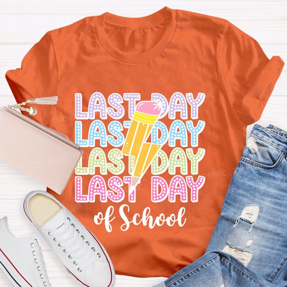 Last Day Of School Lightning Teacher T-shirt