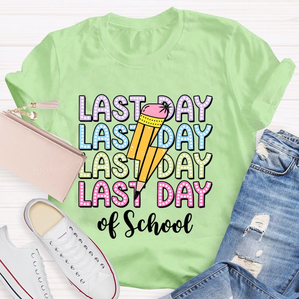 Last Day Of School Lightning Teacher T-shirt