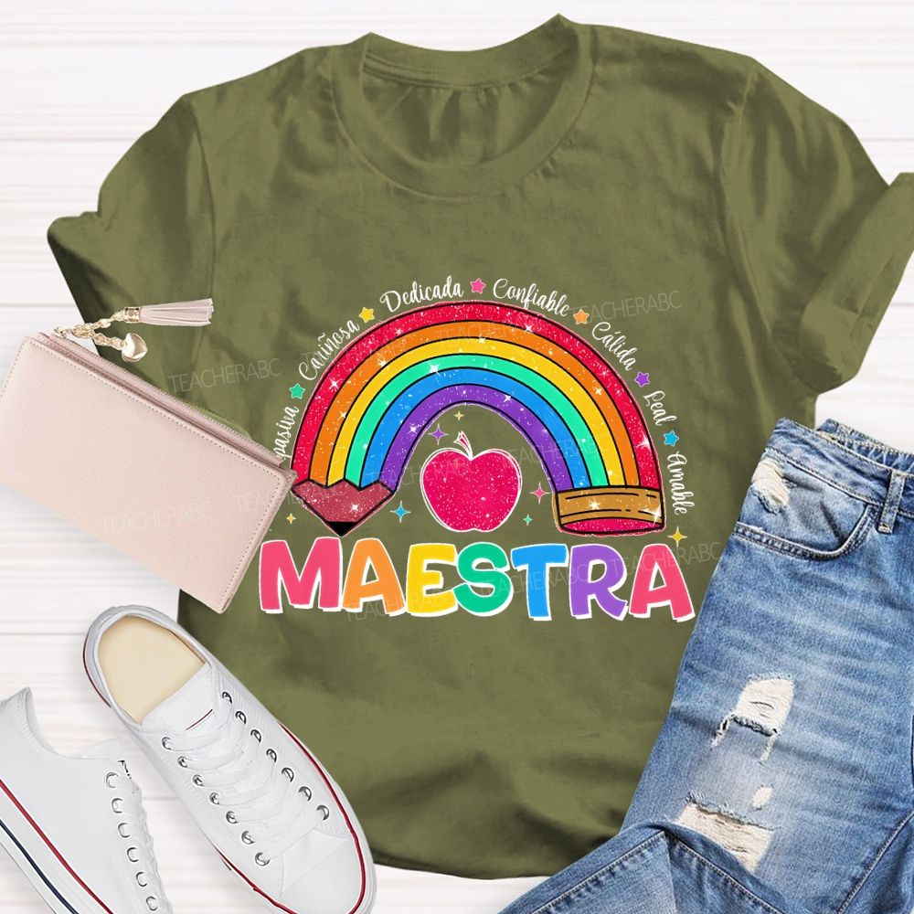 Pasiva CariñOsa Dedicada Confiable Teacher T-shirt