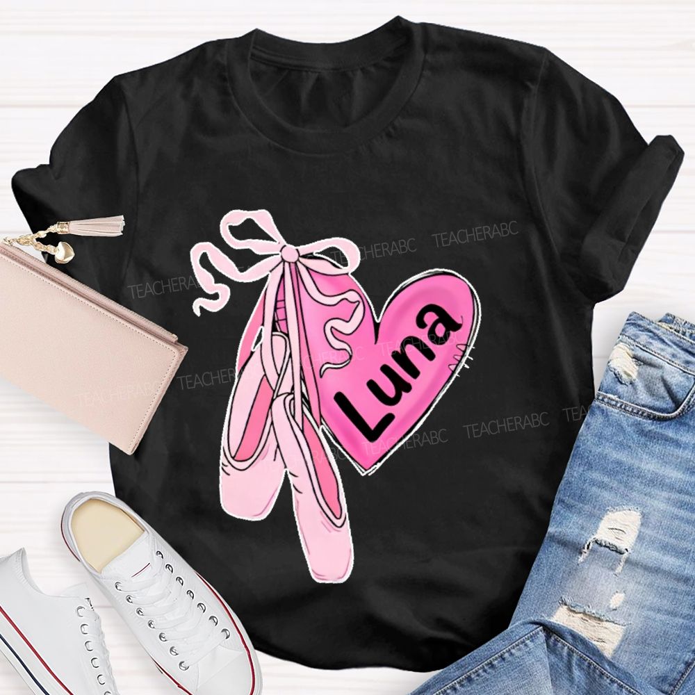 Personalized Name Dance Graphics Teacher T-shirt