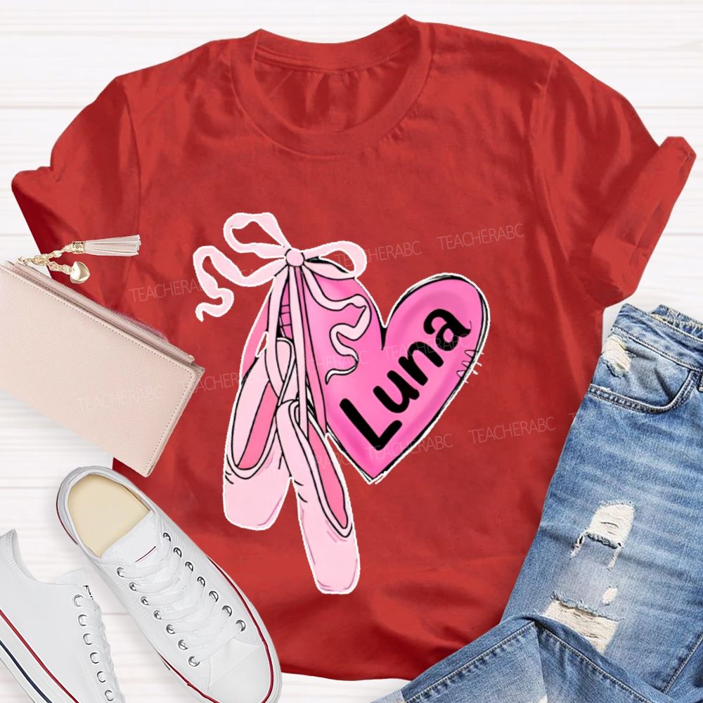 Personalized Name Dance Graphics Teacher T-shirt