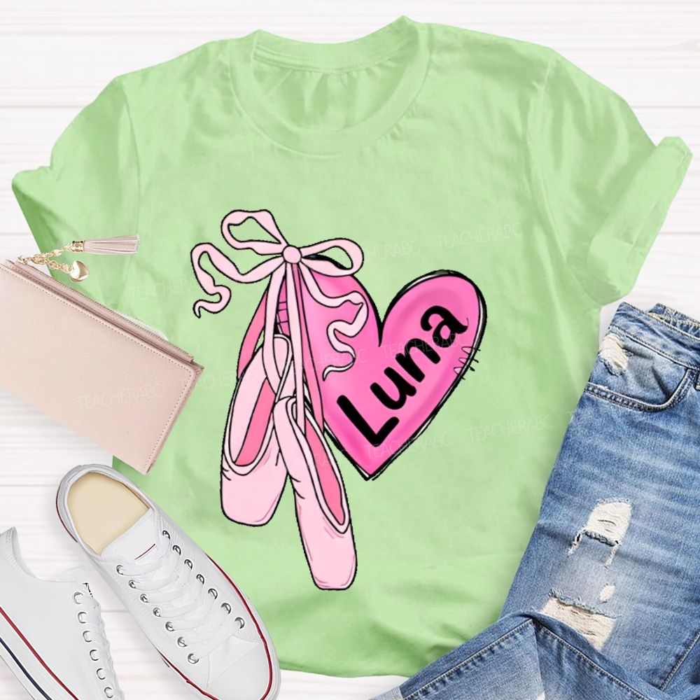 Personalized Name Dance Graphics Teacher T-shirt