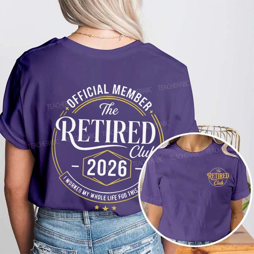The Retired Club 2026 Double Printed T-shirt
