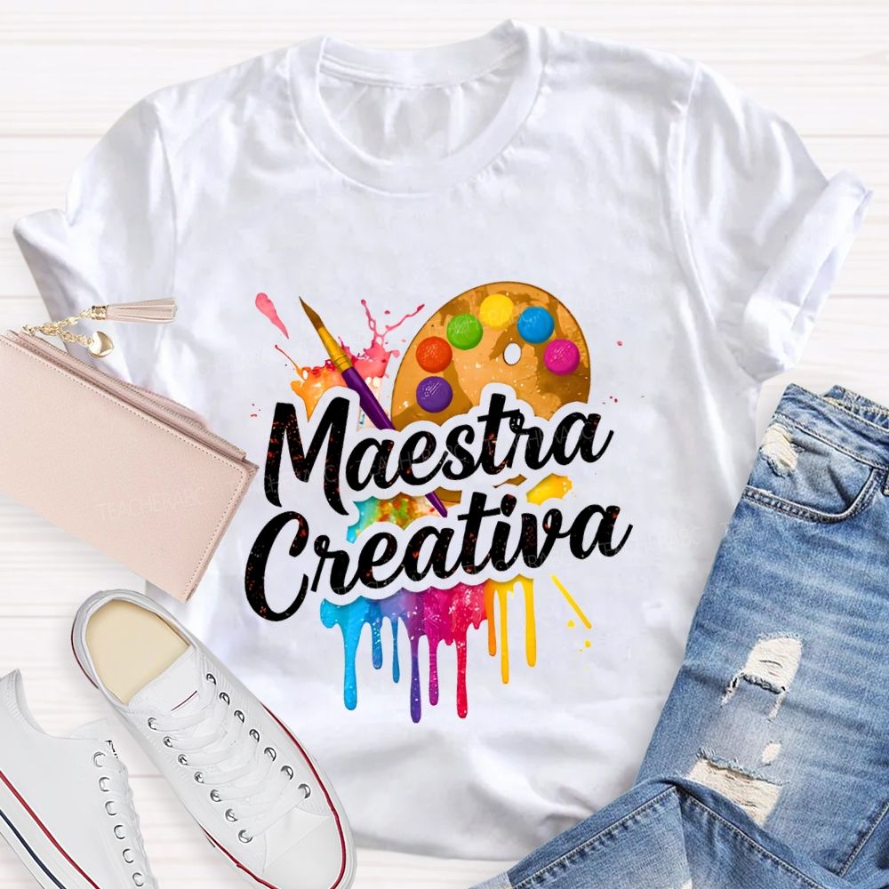Maestra Creative And Bilingual Art Teacher T-shirt