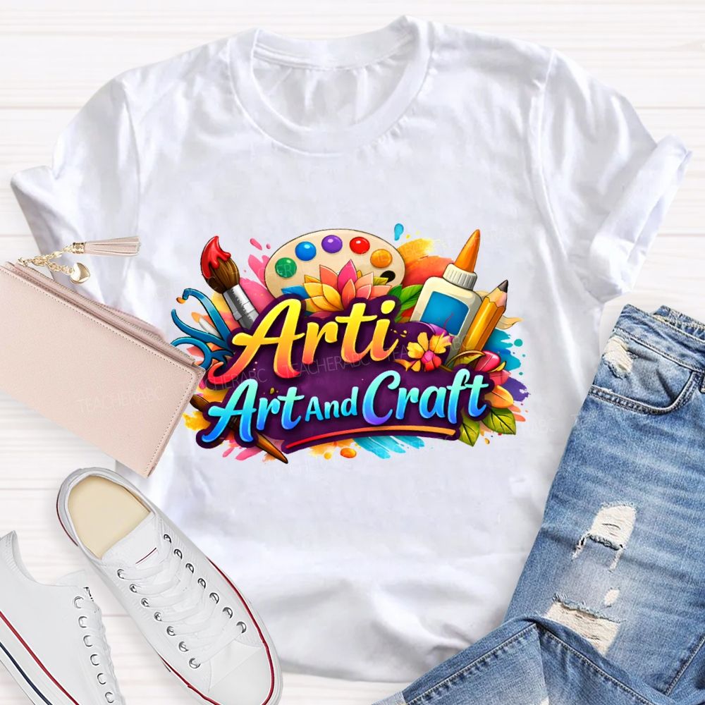 Arti Art And Craft Coloring Palettes And Colored Pencils T-shirt