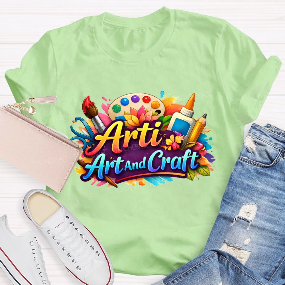 Arti Art And Craft Coloring Palettes And Colored Pencils T-shirt