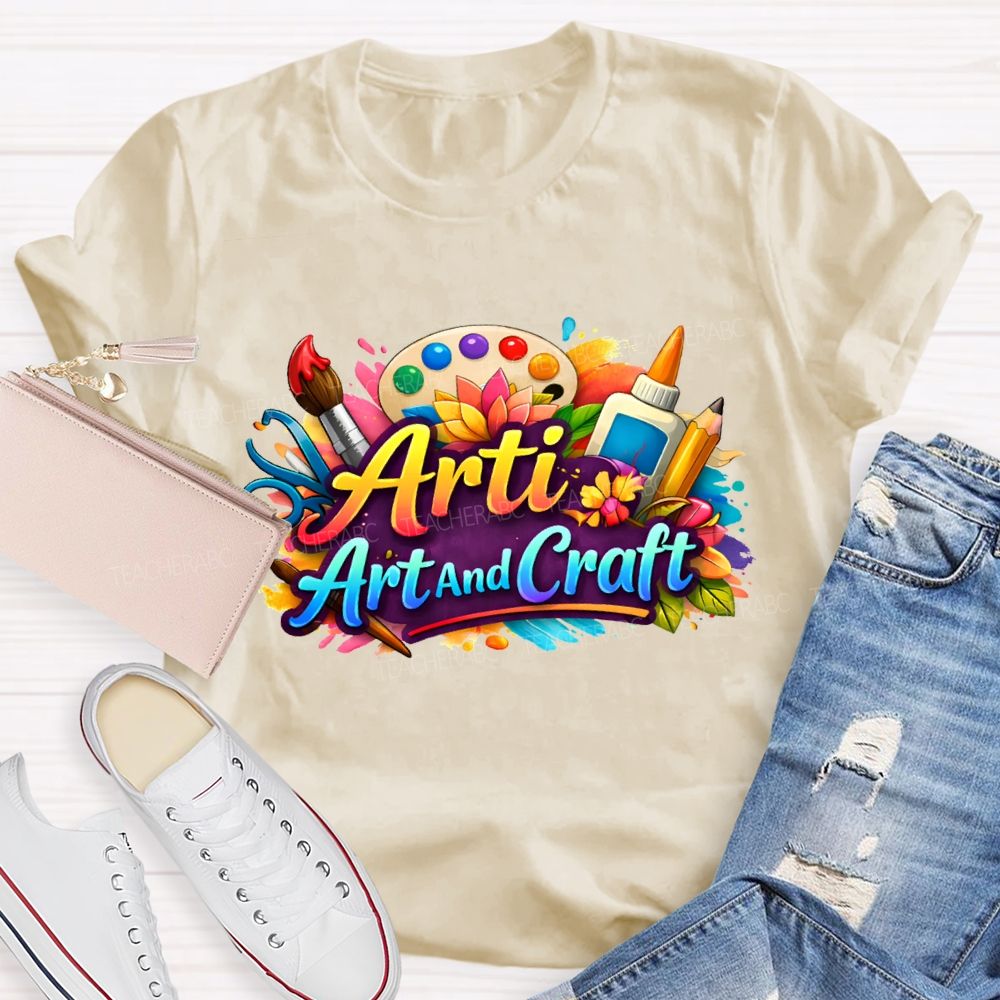Arti Art And Craft Coloring Palettes And Colored Pencils T-shirt