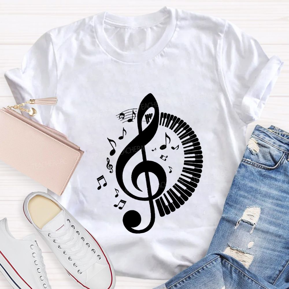 Every Note Every Beat Tells My Story Music Teacher T-shirt