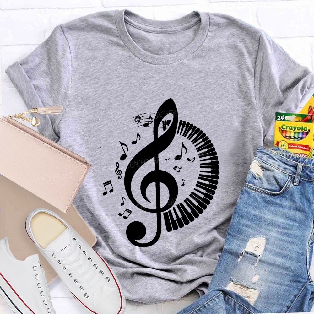 Every Note Every Beat Tells My Story Music Teacher T-shirt