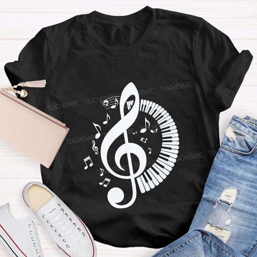 Every Note Every Beat Tells My Story Music Teacher T-shirt