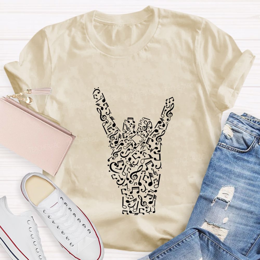 Get Hyped Up By The Music Teacher T-shirt