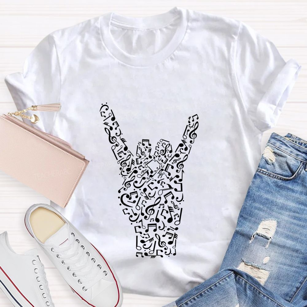 Get Hyped Up By The Music Teacher T-shirt