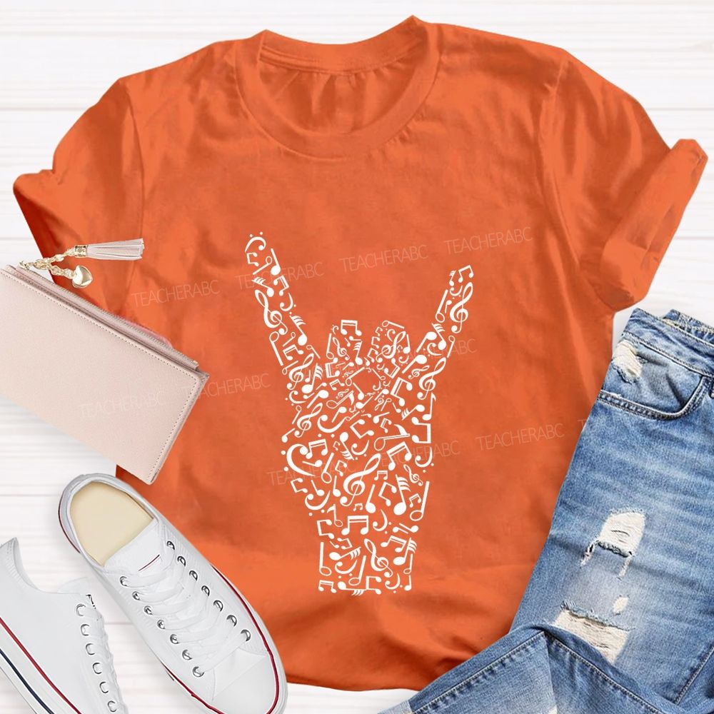 Get Hyped Up By The Music Teacher T-shirt
