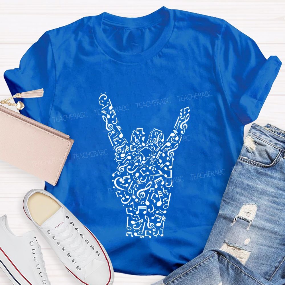 Get Hyped Up By The Music Teacher T-shirt