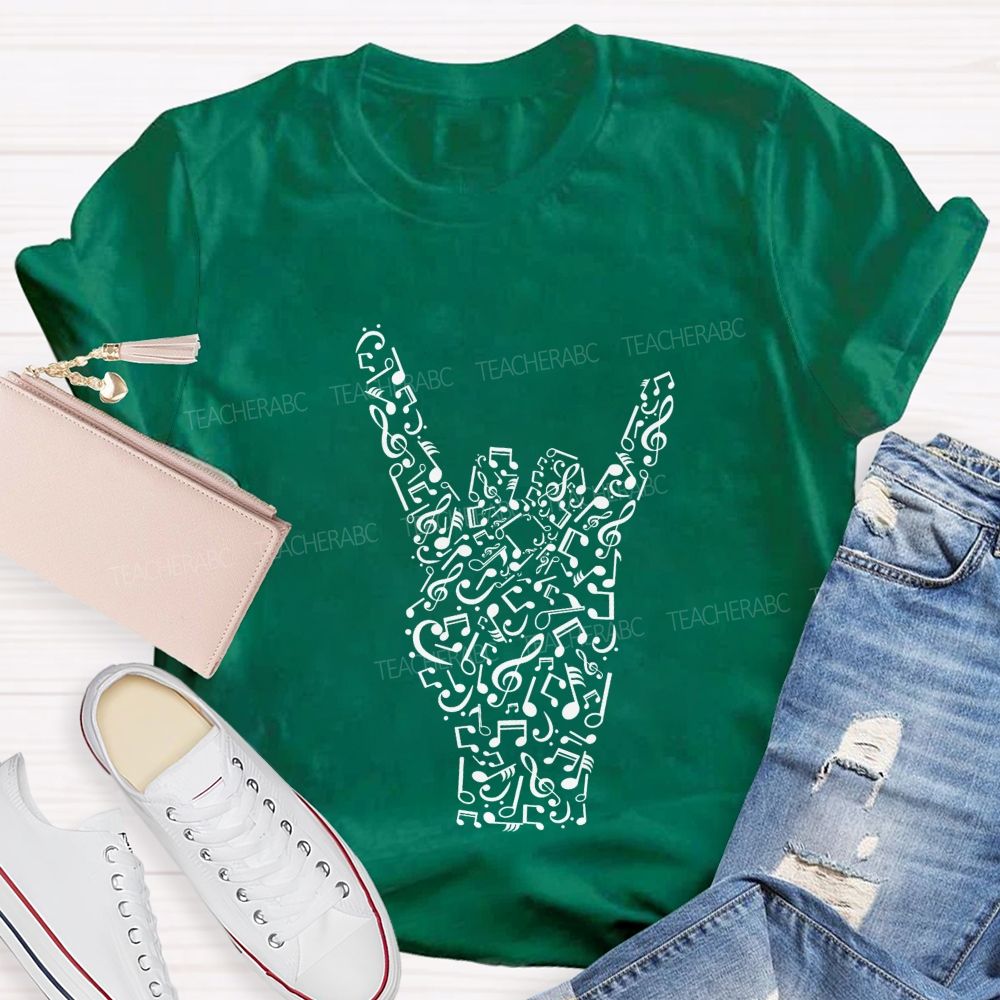 Get Hyped Up By The Music Teacher T-shirt
