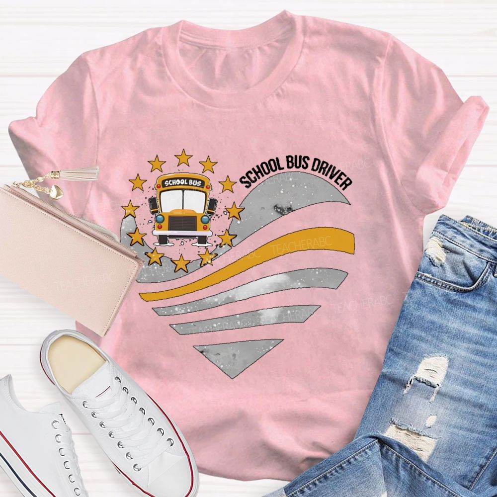 School Bus Driver Graphic Teacher T-shirt